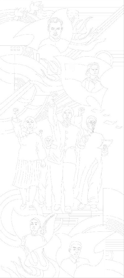 紅色黨建浮雕雕塑原創(chuàng)手繪設(shè)計稿