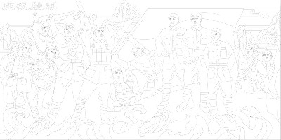 慶祝勝利浮雕雕塑原創(chuàng)手繪設計稿