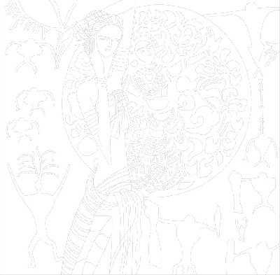 民族團結浮雕雕塑原創手繪設計稿