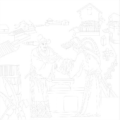 人文歷史浮雕雕塑原創手繪設計稿