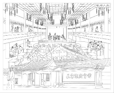 中醫文化浮雕雕塑原創手繪設計稿