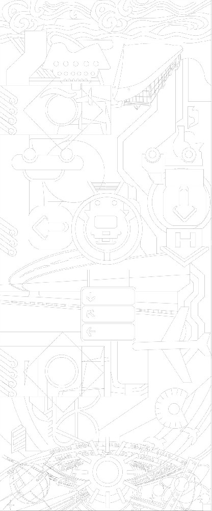 科技創新浮雕雕塑原創手繪設計稿
